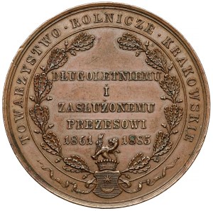 Medal, Henryk Hrabia Wodzicki, Towarzystwo Rolnicze Krakowskie 1885