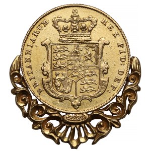 UK, George VI, Sovereign 1830, London - framed