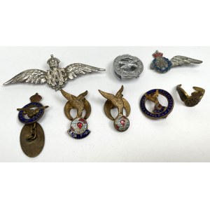 UK, Badges and other, RAF / RAFA - Royal Air Force - set (8pcs)