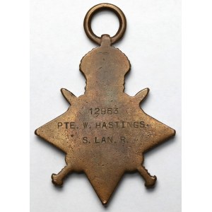 Wlk. Brytania, Gwiazda 1914-15 - za I Wojnę Światową
