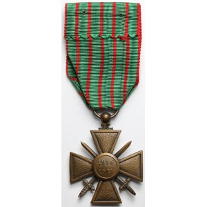 France, Croix de Guerre war cross with palm tree