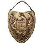 Patriotic guttergraph - with eagle and Mother of God with child - Wiktor Gontarczyk (?)