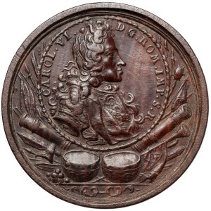 Austria, Checkers medal / Brettstein - capture of Buda - bust