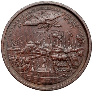 Austria, Checkers medal / Brettstein - capture of Buda - bust