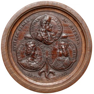 Austria, Medal warcabowy / Brettstein - Józef I i Leopold I