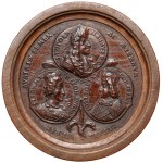 Austria, Checkers medal / Brettstein - Joseph I and Leopold I