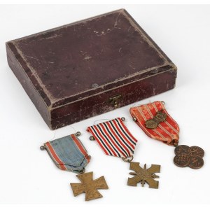 Czechoslovakia, Czechoslovak War Cross 1914-1918 and 1939 and Cross V těžkých dobách 1918-1919. - set (3pcs)