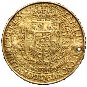 Zygmunt III Waza, Półportugał (5 dukatów) 1620, Bydgoszcz - odbitka talara lekkiego koronnego w ZŁOCIE