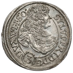 Silesia, Sylvius Frederick, 3 krajcary 1675 SP, Olesnica