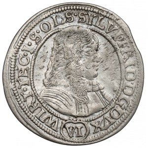 Silesia, Sylvius Frederick, 6 krajcars 1674 SP, Olesnica