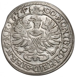 Silesia, Sylvius Frederick, 6 krajcars 1674 SP, Olesnica