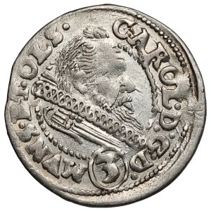 Śląsk, Karol II, 3 krajcary 1612, Oleśnica - wąska kryza
