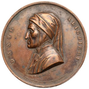 Włochy, Florencja, Medal 1865 - Dante Alighieri