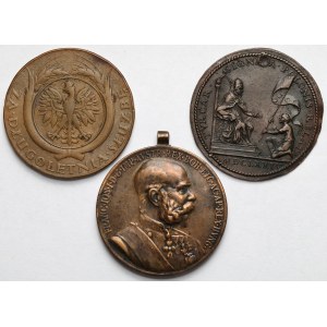 Poland and Austria, Decorations and Galvanic Copy of Medal - set (3pcs)