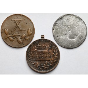 Poland and Austria, Decorations and Galvanic Copy of Medal - set (3pcs)