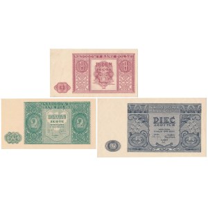 1,2 i 5 zł 1946 - zestaw (3szt)
