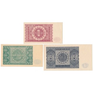 1,2 i 5 zł 1946 - zestaw (3szt)