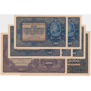 100 and 1,000 mkp 1919 and 5,000 mkp 1920 - set (7pcs)
