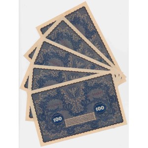 100 mkp 1919 - set (5pcs)