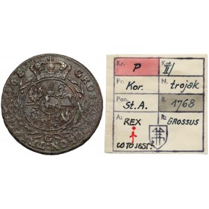 Poniatowski, Trojak 1768-G, Warsaw - ex. Kalkowski