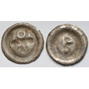 Brakteat - Key to the left and Bull's Head to the right (ball between the horns) - set (2pcs)