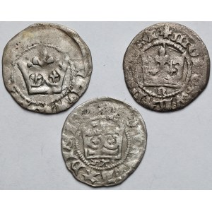 Ladislaus II Jagiello, Cracow half-penny - set (3pcs)