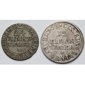 Fryderyk Chrystian, 1/24 i 1/12 talara 1763 - zestaw (2szt)