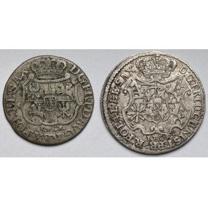 Fryderyk Chrystian, 1/24 i 1/12 talara 1763 - zestaw (2szt)