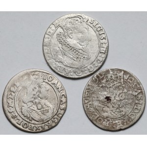 Sigismund III Vasa and John II Casimir, Six Packs 1625-1665 - set (3pcs)