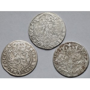Sigismund III Vasa and John II Casimir, Six Packs 1625-1665 - set (3pcs)
