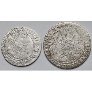 Sigismund III Vasa, Six Pack 1624 and Ort 1622 - set (2pcs)