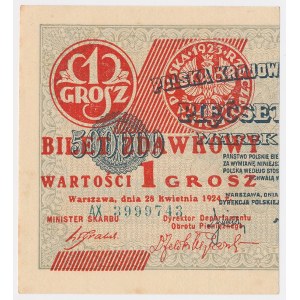 1 centesimo 1924 - AX - metà sinistra