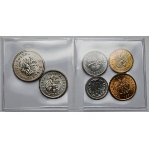 2-50 groszy i 1 złoty 1991 - zestaw (6szt)