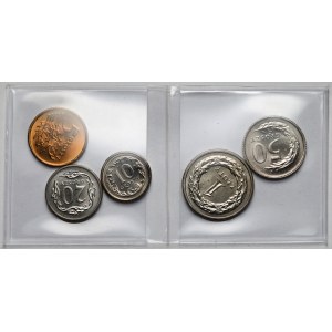 5-50 pennies and 1 zloty 1992 - set (5pcs)
