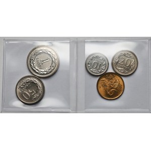 5-50 pennies and 1 zloty 1990 - set (5pcs)