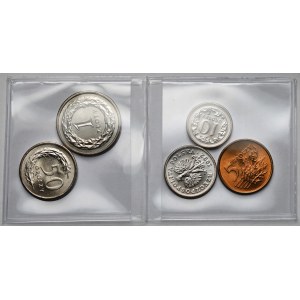 5-50 pennies and 1 zloty 1992 - set (5pcs)