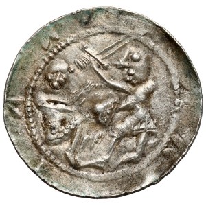 Ladislaus II the Exile, Denarius - eagle and hare - ex. Karolkiewicz