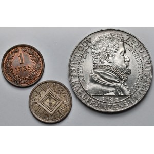 Austria, Krajcar 1885 e 1/2-500 scellini 1925-1985 - set (3 pezzi)