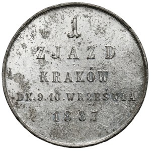 Medal, 1st Congress of Lawyers and Economists in Krakow 1887 - zinc