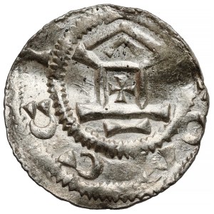 Saksonia, Otto III (983-1002), Denar typu OAP - Moguncja