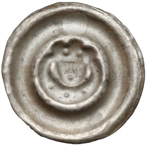 Silesia, Broad Brakteat - crowned head over crescent moon