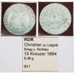 Silesia, Chrystian of Wallachia, 15 krajcars 1664, Brzeg