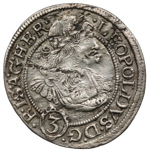 Silesia, Leopold I, 3 krajcary 1670 SHS, Wrocław