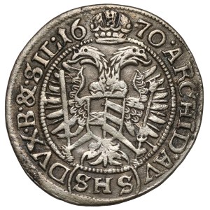 Silesia, Leopold I, 3 krajcary 1670 SHS, Wrocław