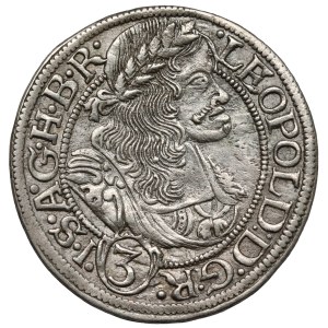 Silesia, Leopold I, 3 krajcary 1669 SHS, Wrocław