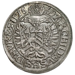 Silesia, Leopold I, 3 krajcary 1669 SHS, Wrocław