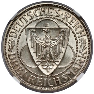 Weimar, 3 Marks 1930-D - Reclaiming the Rhineland