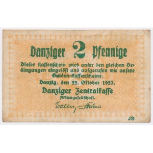 Gdansk, 2 fenigs 1923 - October