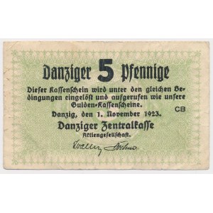 Gdansk, 5 fenig 1923 - November