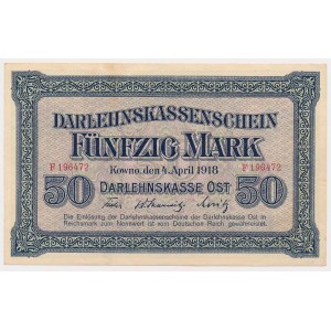 Kowno, 50 marek 1918 - F